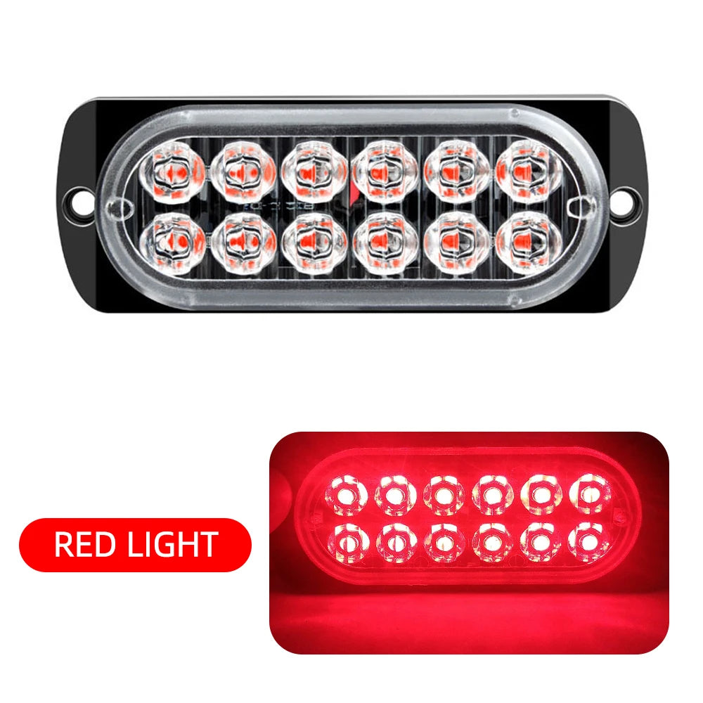 12LED Car Warning Light Breakdown Emergency Light Car Truck Trailer Beacon Lamp LED Side Light Amber 12V For Cars Accessories KO