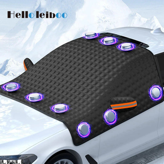 LEIBOO Car Window Snow Cover Magnetic Windshield Sunshade Anti Freeze Snow Windshield Covers Sun Visor Auto Exterior Accessories