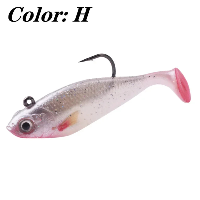 1 Pc Jig Head Hook Silicone Soft Bait 7.5cm 9.5g Fishing Lures Wobblers Artificial Rubber Swimbait for Shad Bass Carp Leurre