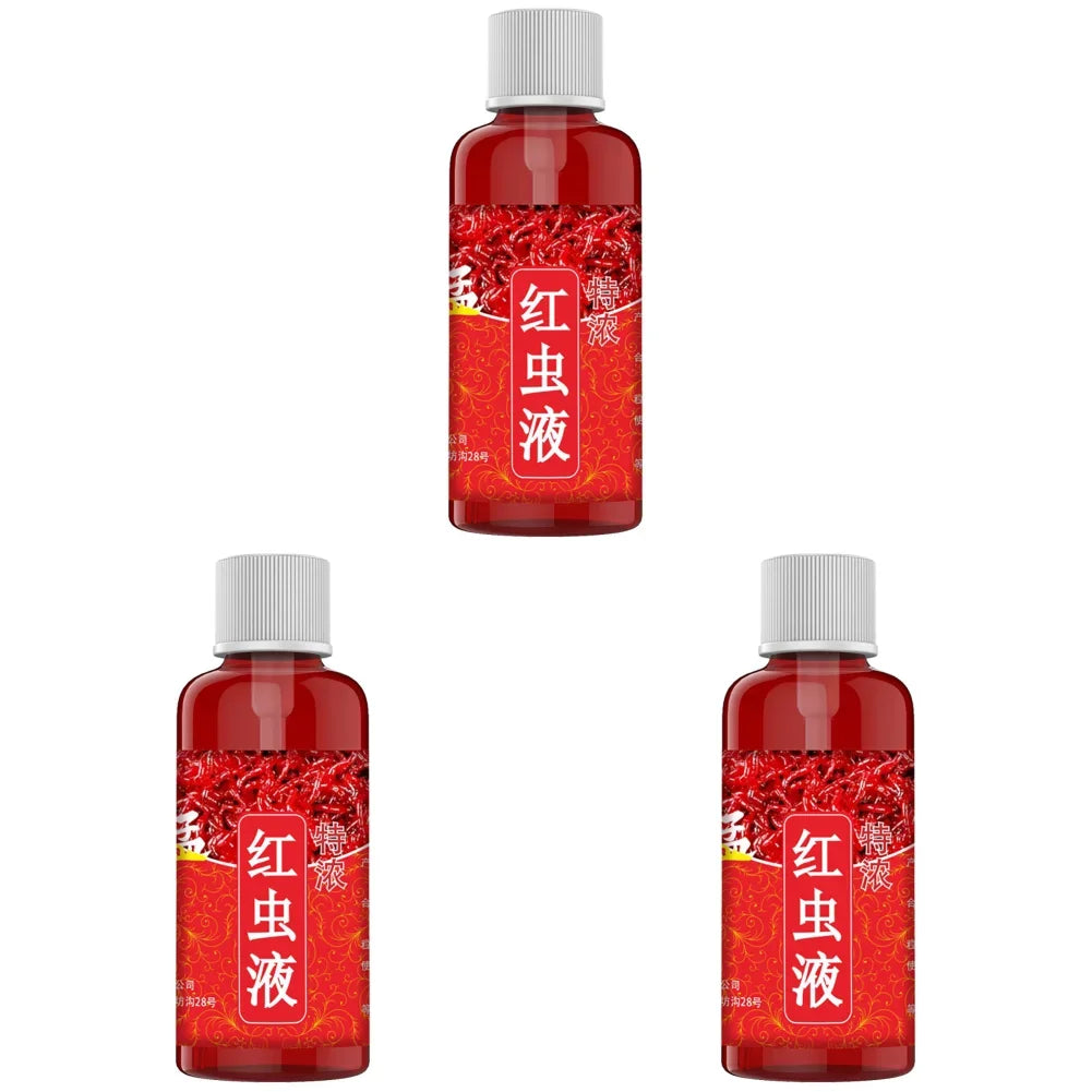 60ML Liquid Blood Worm Scent Fish Attractant Concentrated Red Worm Liquid Fish Bait Additive Perch Catfish Fishing Accessories