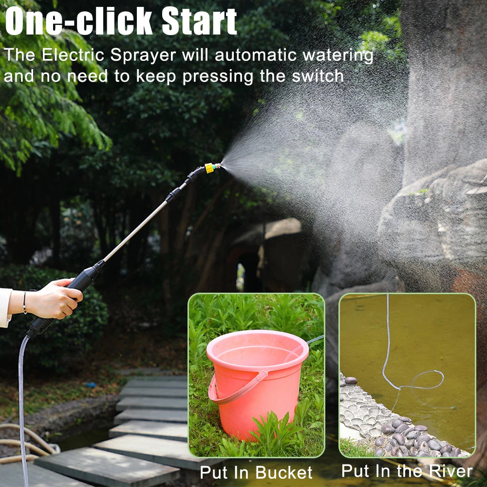 Electric Sprayer Automatic 5L Garden Plant Mister USB Rechargeable Irrigation Tool Watering Can With Spray Gun