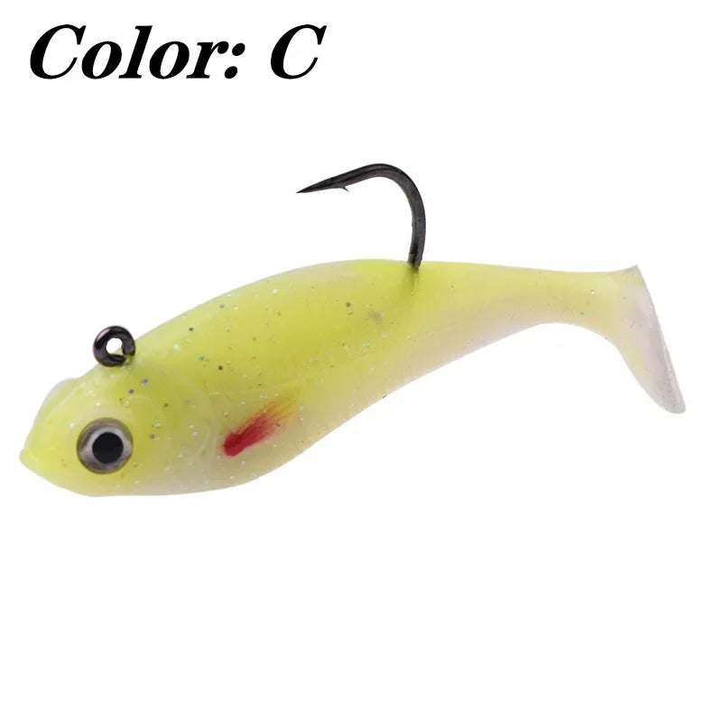 1 Pc Jig Head Hook Silicone Soft Bait 7.5cm 9.5g Fishing Lures Wobblers Artificial Rubber Swimbait for Shad Bass Carp Leurre