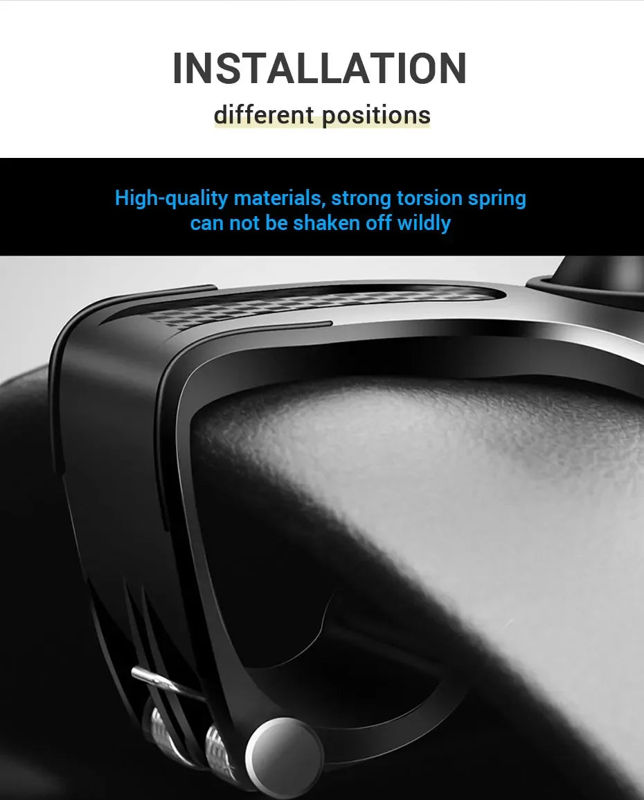 Dashboard Car Phone Holder ABS Mobile Phone Sun Visor Holder Auto Rear View Mirror Phone Support 360 Degree Rotation Accessories