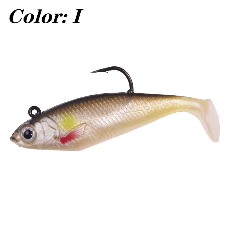 1 Pc Jig Head Hook Silicone Soft Bait 7.5cm 9.5g Fishing Lures Wobblers Artificial Rubber Swimbait for Shad Bass Carp Leurre
