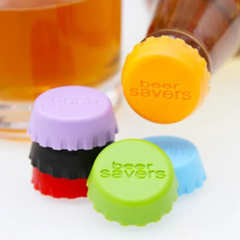 Candy Colors Silicone Beer Bottle Caps, Bar, Home Brewing, Wine Making, Barware, Kitchen, Dining, Garden, 6Pcs, 12Pcs