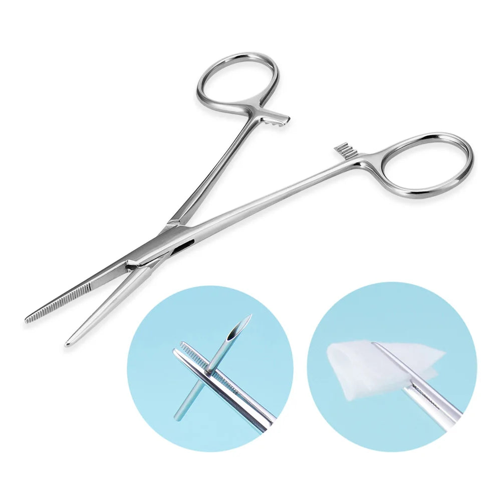 1pc Piercing Tattoo Clamp Surgical Steel Piercing Pliers Tools Dermal Anchor Hemostat Forceps Punchers Setpum Catilage Belly Lip