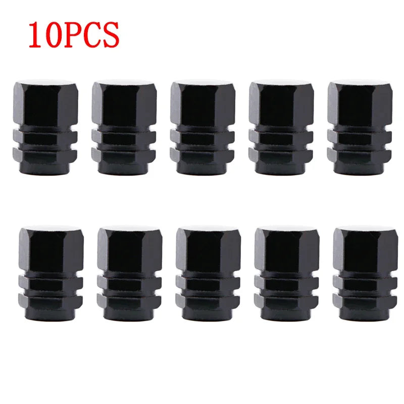 10Pcs Car Wheel Tire Valve Stems Caps Aluminum Tyre Rim Stem Covers Airdust Waterproof for BMW Auto Moto Car Accessories Tool