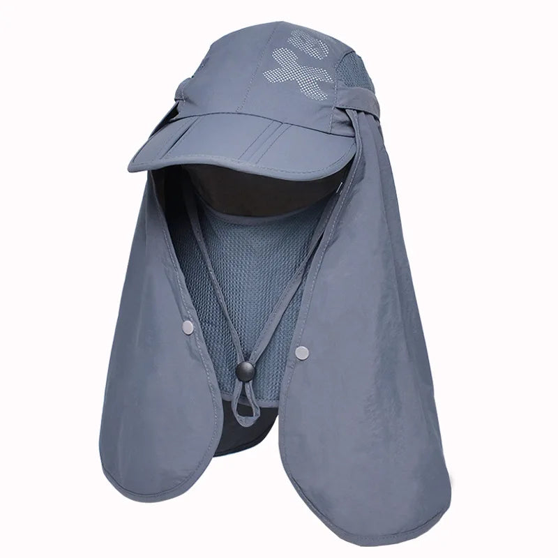 Men Multifunction Baseball Caps With Neck Flap Summer Anti UV Sun Hat Quick Drying Fishing Hat Women Outdoor Foldable Hiking Hat