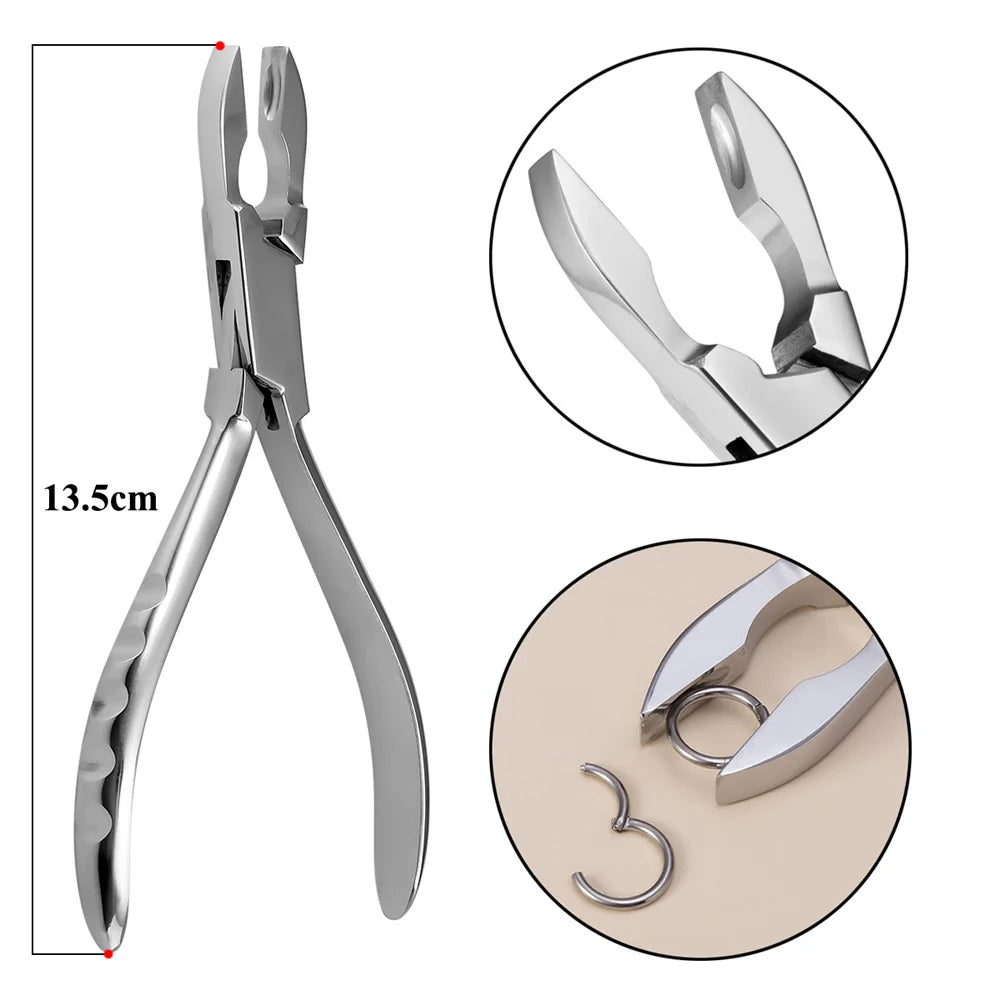 1pc Piercing Tattoo Clamp Surgical Steel Piercing Pliers Tools Dermal Anchor Hemostat Forceps Punchers Setpum Catilage Belly Lip