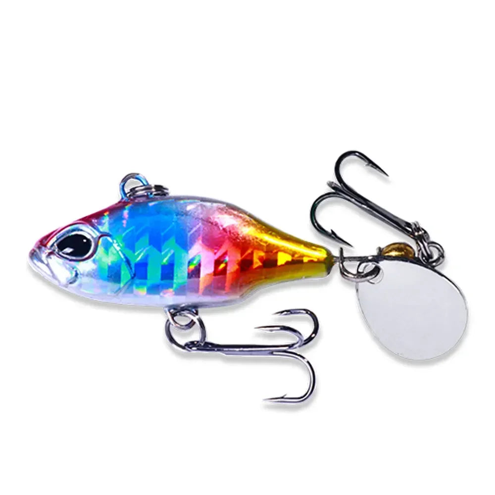 New Pesca Wobble Rotating Metal Vib Vibration Bait Winter Fishing 5.2CM-8.5G Artificial Hard Baits Spinner Spoon Lure