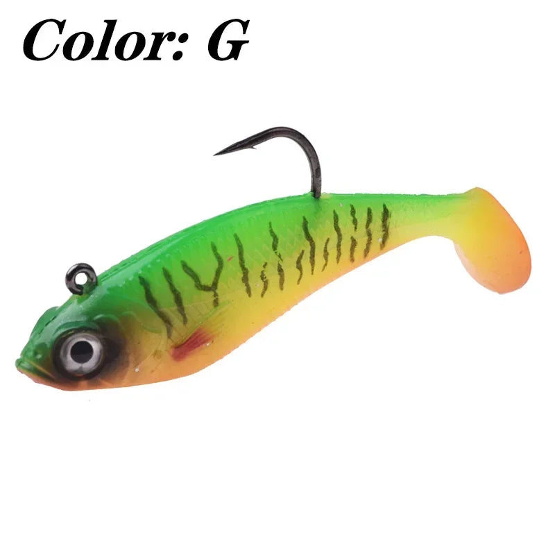 1 Pc Jig Head Hook Silicone Soft Bait 7.5cm 9.5g Fishing Lures Wobblers Artificial Rubber Swimbait for Shad Bass Carp Leurre