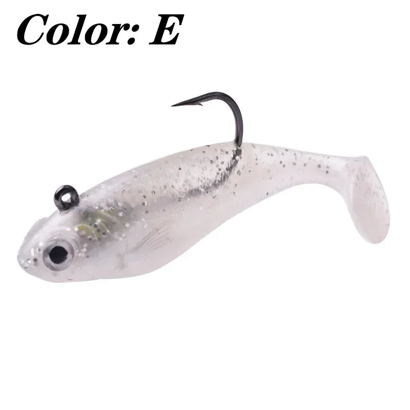 1 Pc Jig Head Hook Silicone Soft Bait 7.5cm 9.5g Fishing Lures Wobblers Artificial Rubber Swimbait for Shad Bass Carp Leurre
