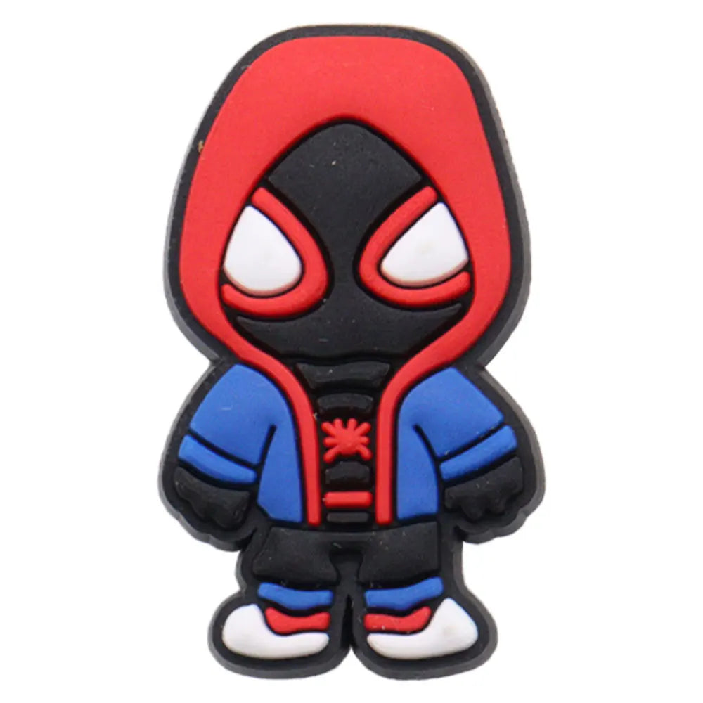 New Arrival 1-16pcs Shoe Charms Spiderman Spider Gwen Miles PVC Accessories Shoes Buckle Decoration For Children X-mas Gift