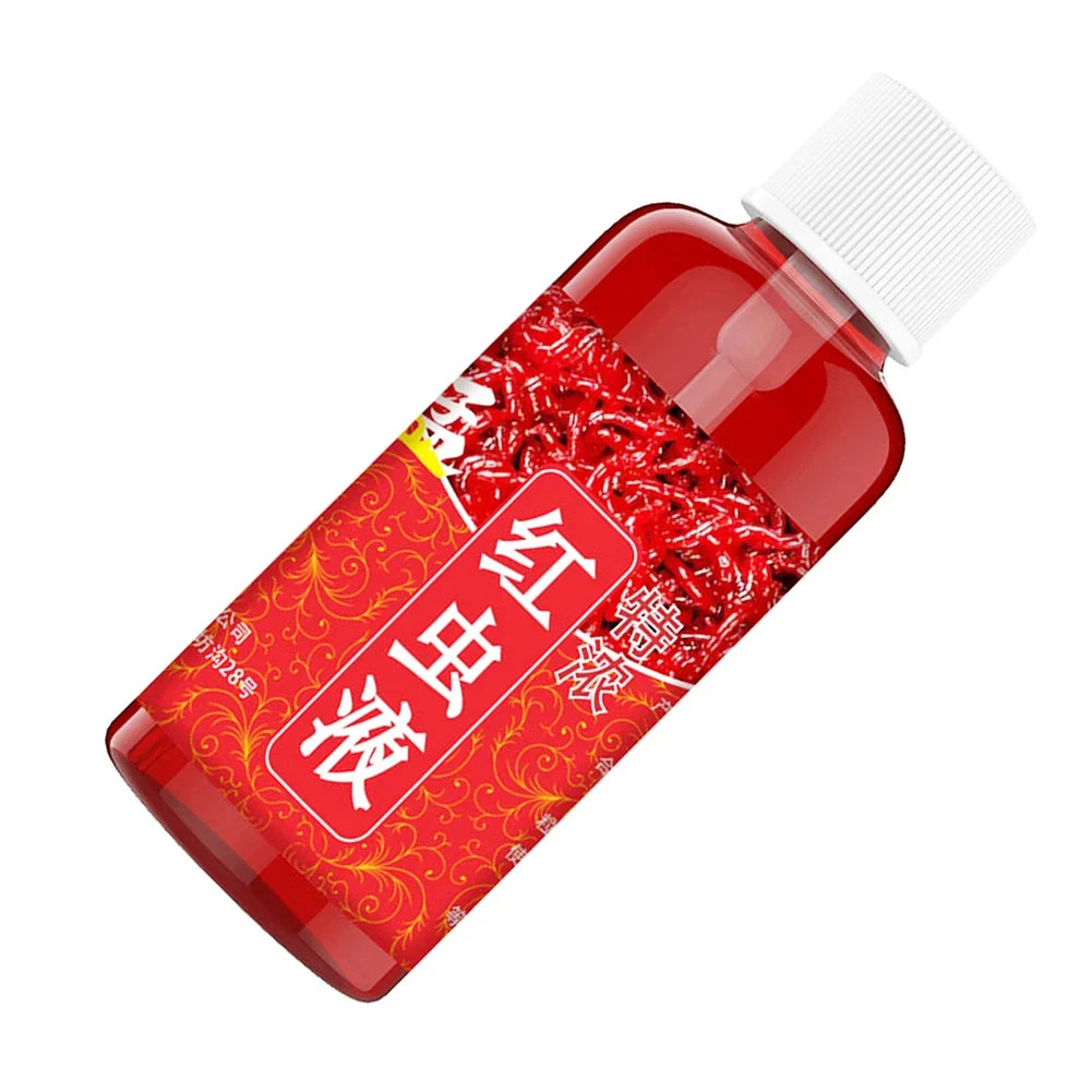 60ML Liquid Blood Worm Scent Fish Attractant Concentrated Red Worm Liquid Fish Bait Additive Perch Catfish Fishing Accessories