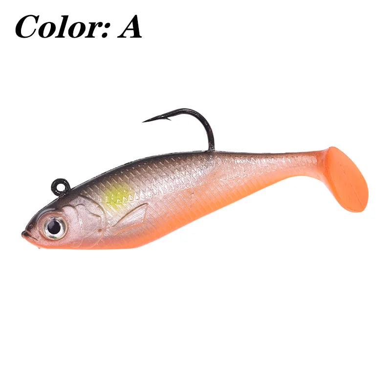 1 Pc Jig Head Hook Silicone Soft Bait 7.5cm 9.5g Fishing Lures Wobblers Artificial Rubber Swimbait for Shad Bass Carp Leurre