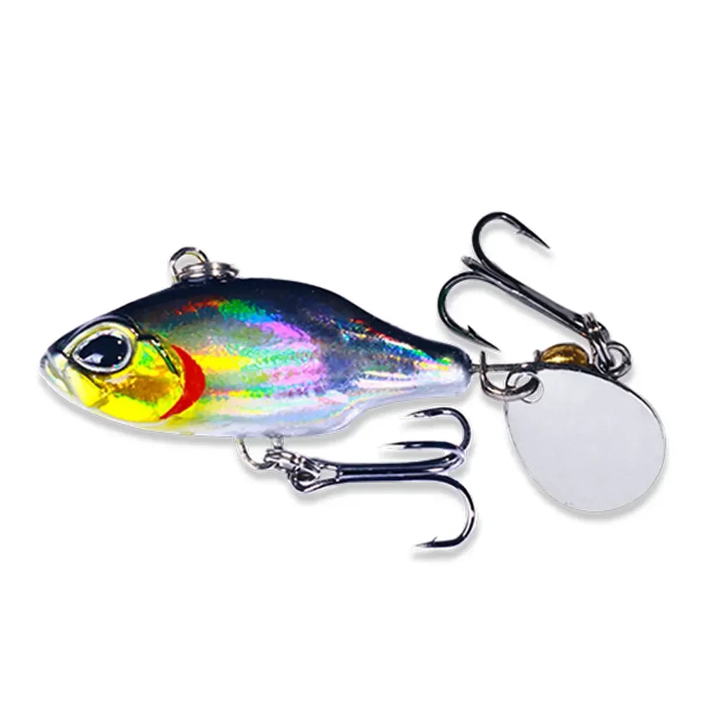 New Pesca Wobble Rotating Metal Vib Vibration Bait Winter Fishing 5.2CM-8.5G Artificial Hard Baits Spinner Spoon Lure