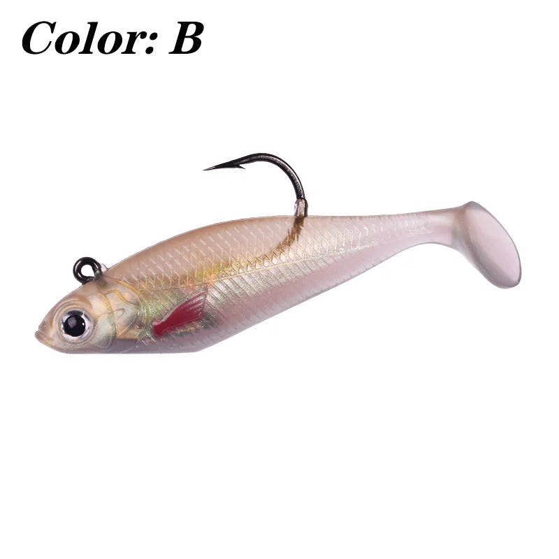 1 Pc Jig Head Hook Silicone Soft Bait 7.5cm 9.5g Fishing Lures Wobblers Artificial Rubber Swimbait for Shad Bass Carp Leurre