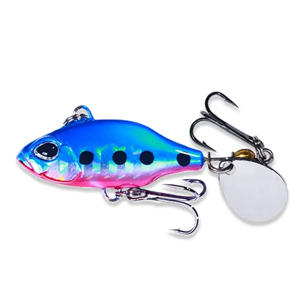 New Pesca Wobble Rotating Metal Vib Vibration Bait Winter Fishing 5.2CM-8.5G Artificial Hard Baits Spinner Spoon Lure