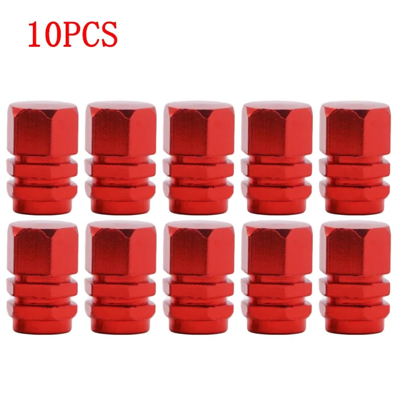 10Pcs Car Wheel Tire Valve Stems Caps Aluminum Tyre Rim Stem Covers Airdust Waterproof for BMW Auto Moto Car Accessories Tool