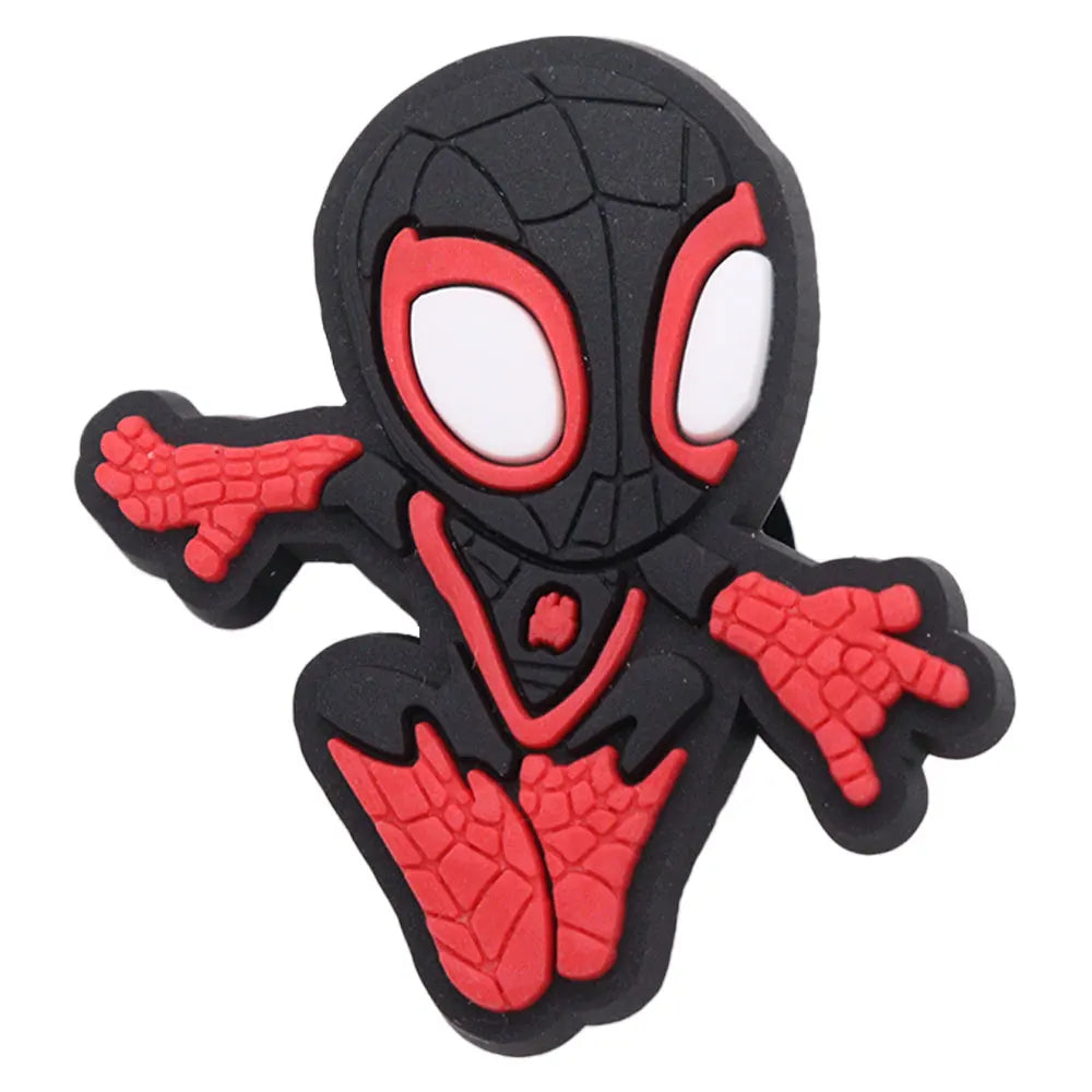 New Arrival 1-16pcs Shoe Charms Spiderman Spider Gwen Miles PVC Accessories Shoes Buckle Decoration For Children X-mas Gift