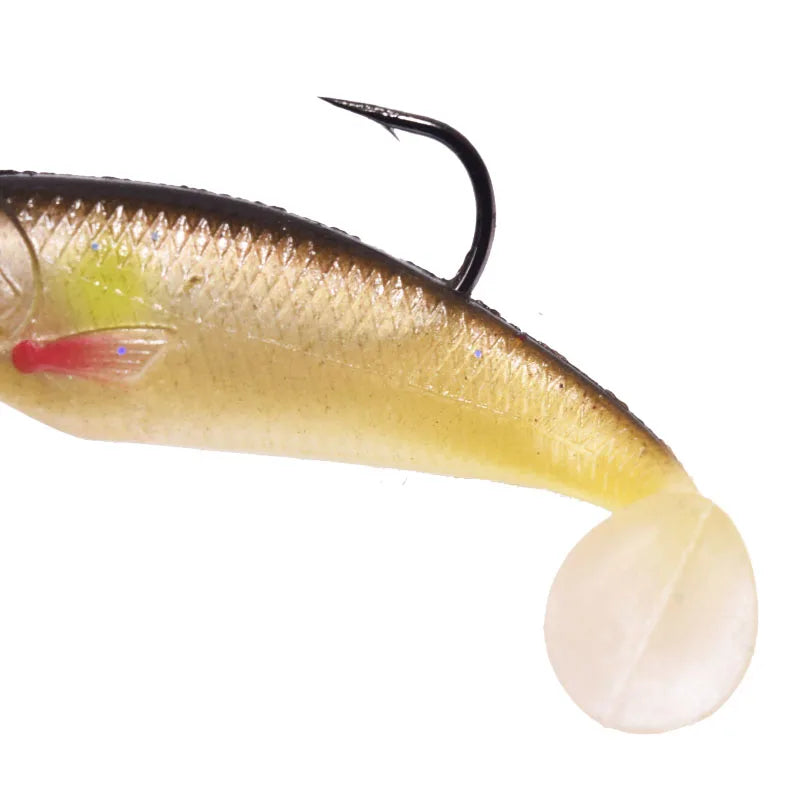 1 Pc Jig Head Hook Silicone Soft Bait 7.5cm 9.5g Fishing Lures Wobblers Artificial Rubber Swimbait for Shad Bass Carp Leurre