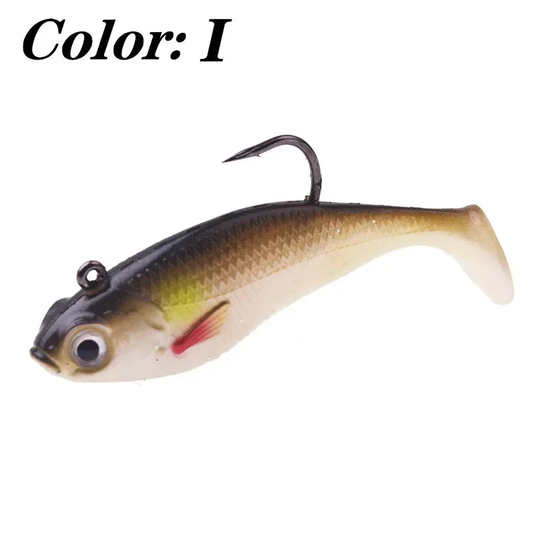 1 Pc Jig Head Hook Silicone Soft Bait 7.5cm 9.5g Fishing Lures Wobblers Artificial Rubber Swimbait for Shad Bass Carp Leurre