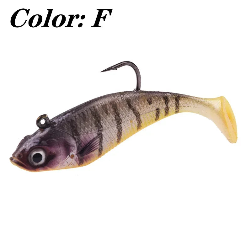 1 Pc Jig Head Hook Silicone Soft Bait 7.5cm 9.5g Fishing Lures Wobblers Artificial Rubber Swimbait for Shad Bass Carp Leurre