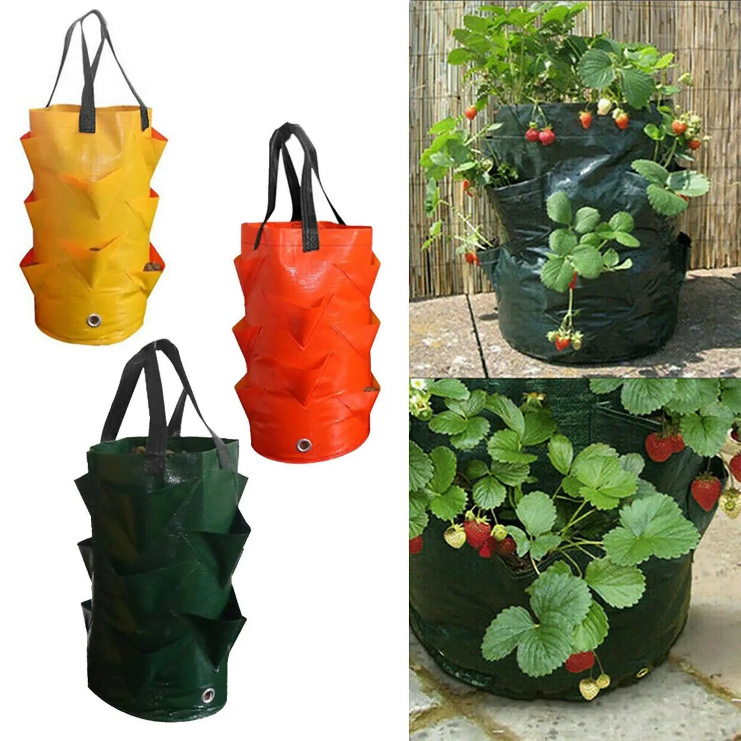 Potato  Bags Planter Gardening Breathable Strawberry Planter Vegetable Planting Pouch with Handles