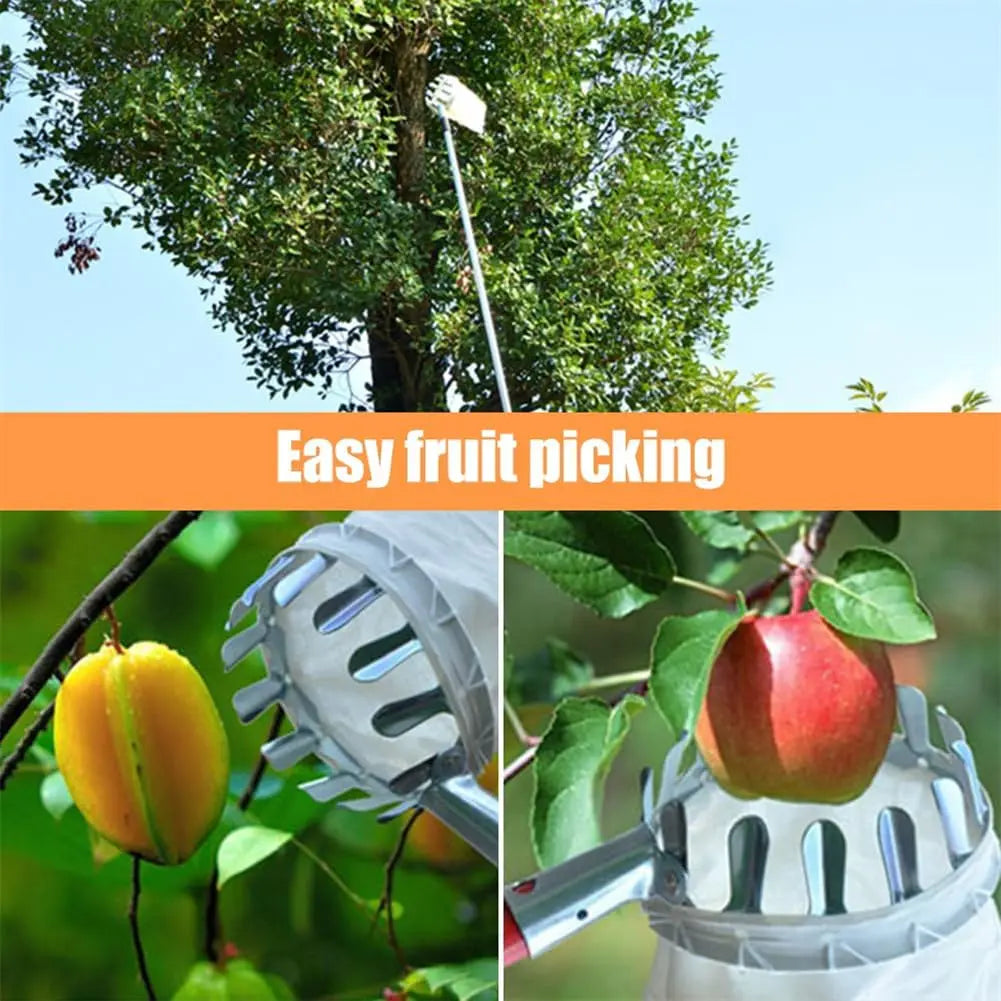 1pc Fruit Picker Tool, Metal Cherry Picker Tool, Fruit Picker Basket Head,Fruit Harvester Attachment Garden Hardware Tools