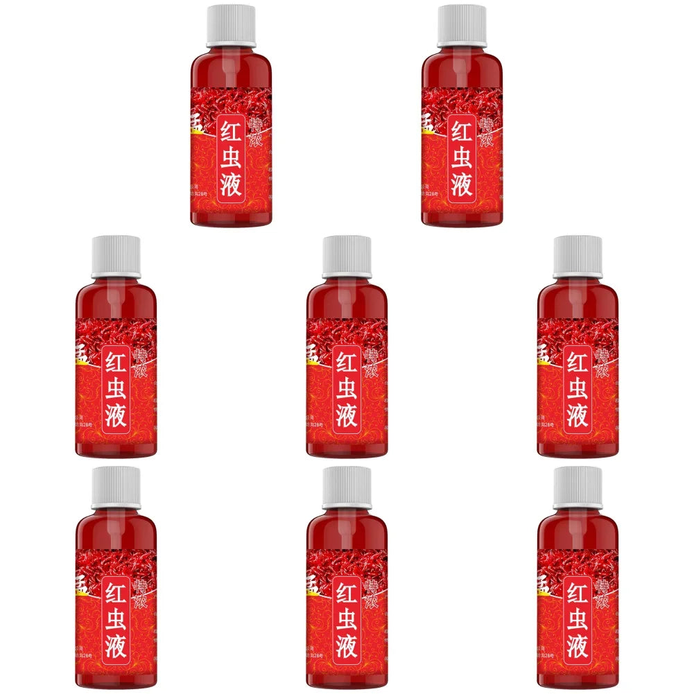 60ML Liquid Blood Worm Scent Fish Attractant Concentrated Red Worm Liquid Fish Bait Additive Perch Catfish Fishing Accessories