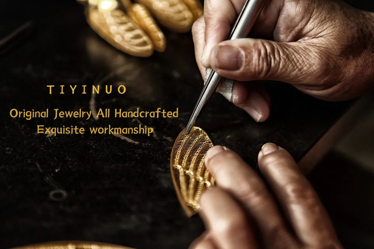 TIYINUO Real 18K Gold Women's Necklace AU750 With Pendant Rope Chain Festival Great Gift New Fashion Simple Style Fine Jewelry