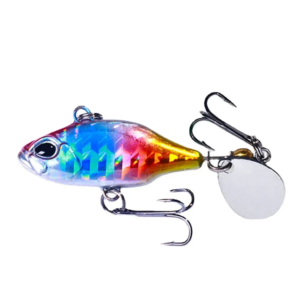 New Pesca Wobble Rotating Metal Vib Vibration Bait Winter Fishing 5.2CM-8.5G Artificial Hard Baits Spinner Spoon Lure