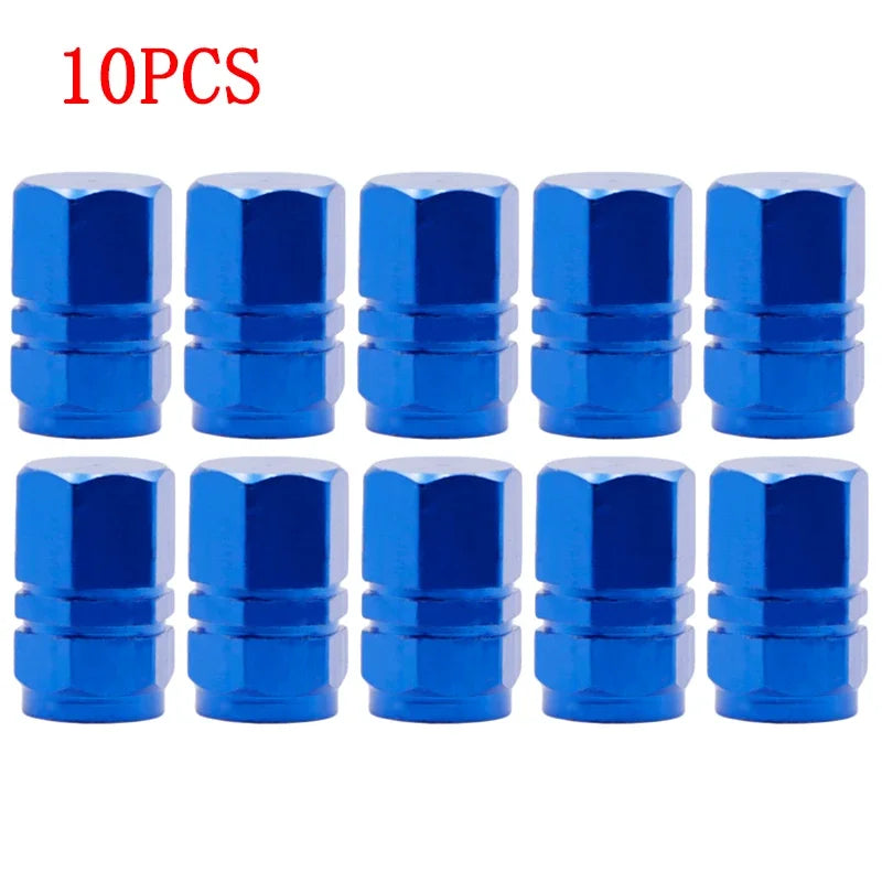 10Pcs Car Wheel Tire Valve Stems Caps Aluminum Tyre Rim Stem Covers Airdust Waterproof for BMW Auto Moto Car Accessories Tool