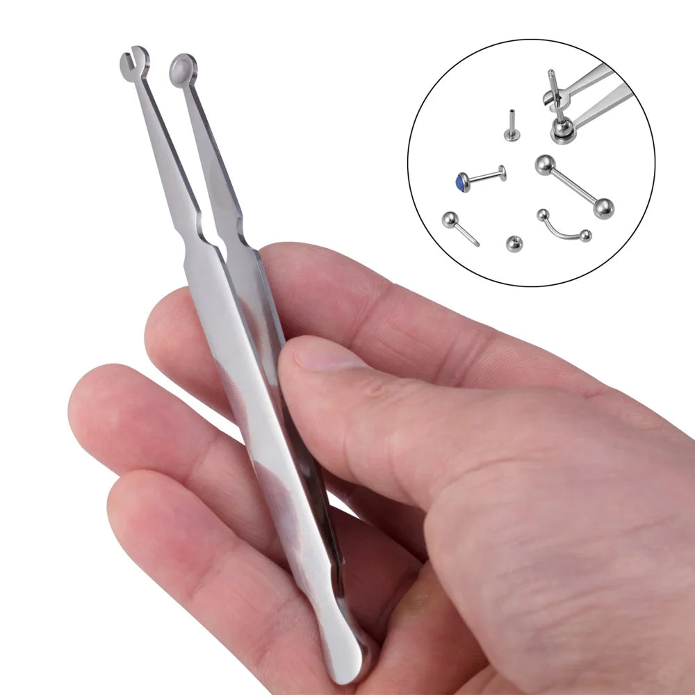 1pc Piercing Tattoo Clamp Surgical Steel Piercing Pliers Tools Dermal Anchor Hemostat Forceps Punchers Setpum Catilage Belly Lip