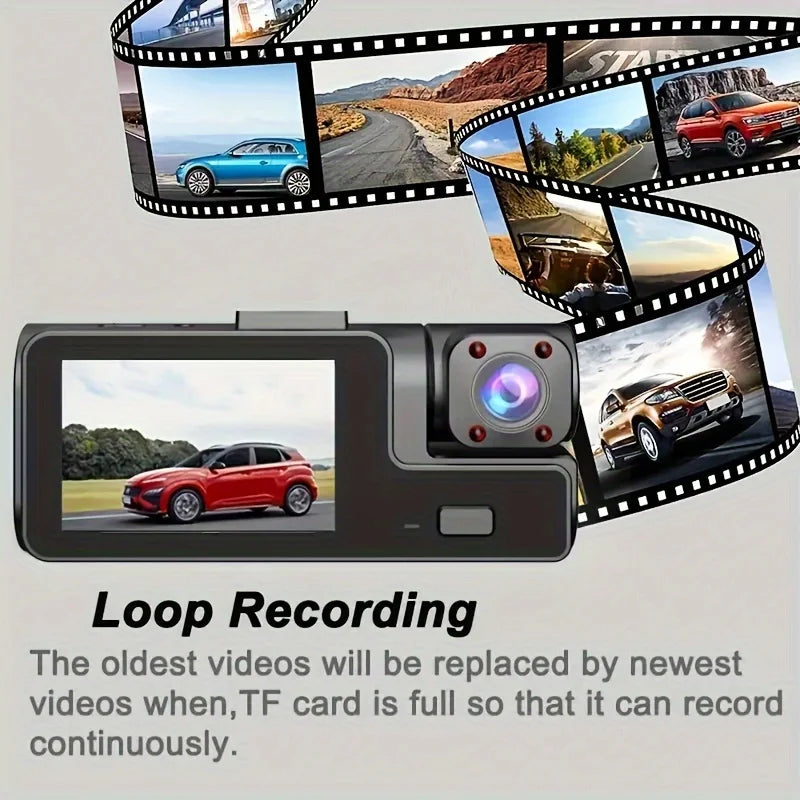 Dash Cam Front and Inside FHD 1080P Recording Car DVR Cam Small Dash Camera for Cars