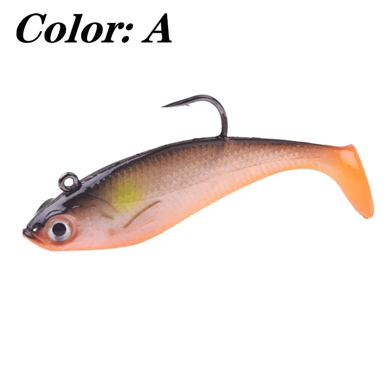 1 Pc Jig Head Hook Silicone Soft Bait 7.5cm 9.5g Fishing Lures Wobblers Artificial Rubber Swimbait for Shad Bass Carp Leurre