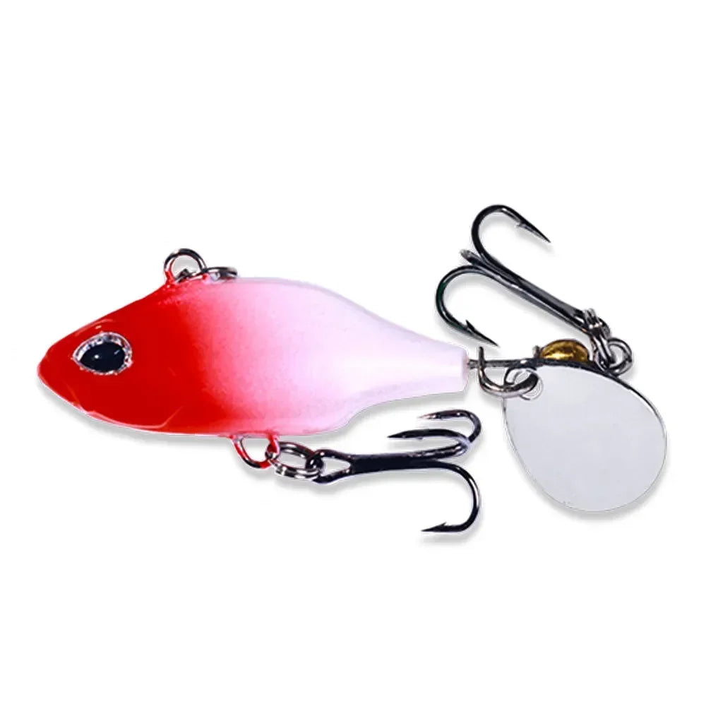 New Pesca Wobble Rotating Metal Vib Vibration Bait Winter Fishing 5.2CM-8.5G Artificial Hard Baits Spinner Spoon Lure