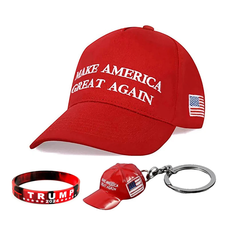 Make America Great Again Slogan Trump Republican Baseball Cap 2024 Republican Embroidered Hat Wholesale 45-47 Baseball Cap