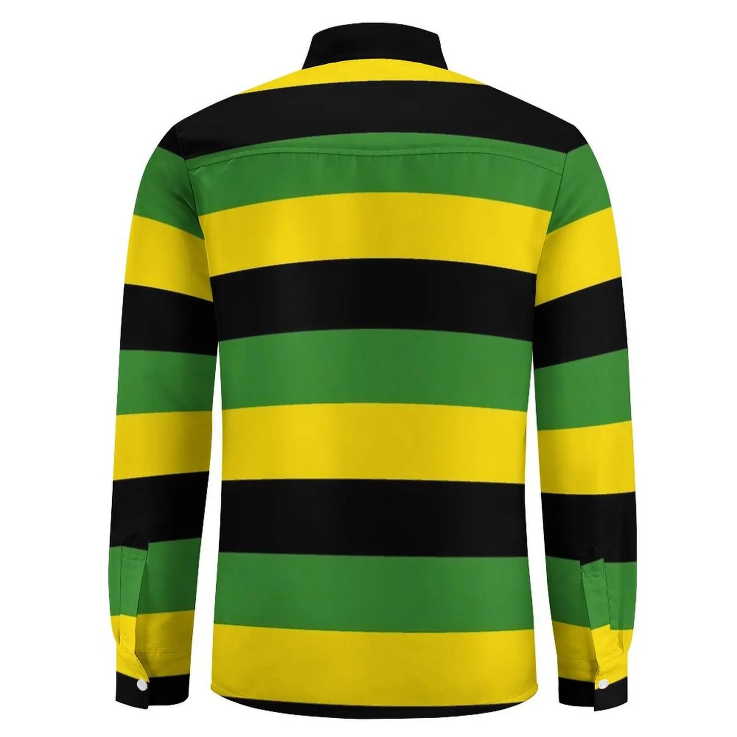 Jamaica Flag Stripes A-Line Dress Casual Shirt Man  Harajuku Shirt Spring Loose Blouse Long Sleeve Graphic Oversize Top