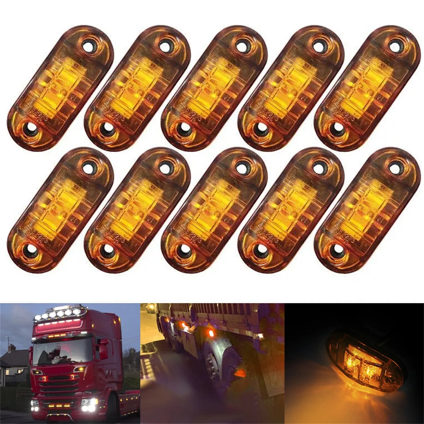 Tail Light Stop Brake Lights Waterproof Trailer Light Caravan Trailer LED Lamp 12 V 10 Pcs