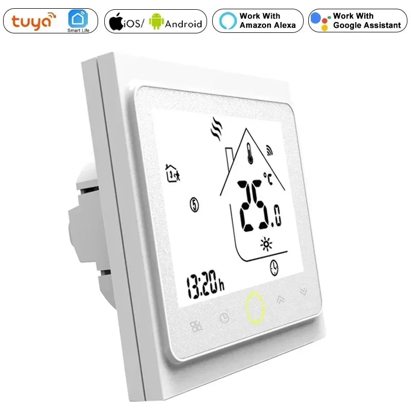 2 4 Pipe WiFi Smart Central Air Conditioner Thermostat 3 Speed Fan Coil Unit Wireless Voice Tuya Temperature Controller Alexa