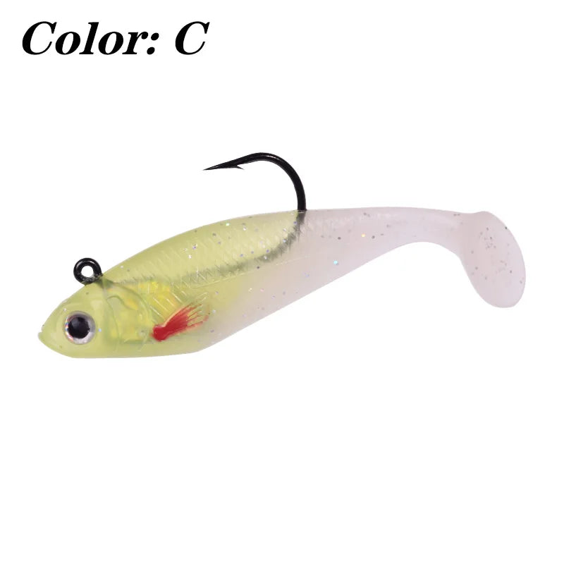 1 Pc Jig Head Hook Silicone Soft Bait 7.5cm 9.5g Fishing Lures Wobblers Artificial Rubber Swimbait for Shad Bass Carp Leurre