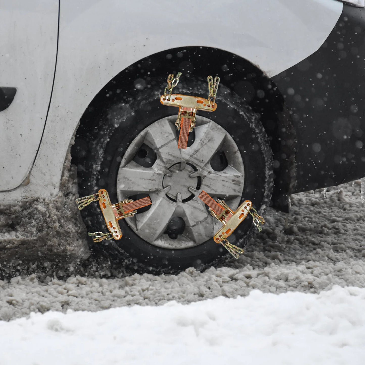 2 Pcs Snow Chains Tire Car Wheel Anti-skid Motorcycle Mud Proof for Tires Auto Accessories Supplies Approved Socks Cars