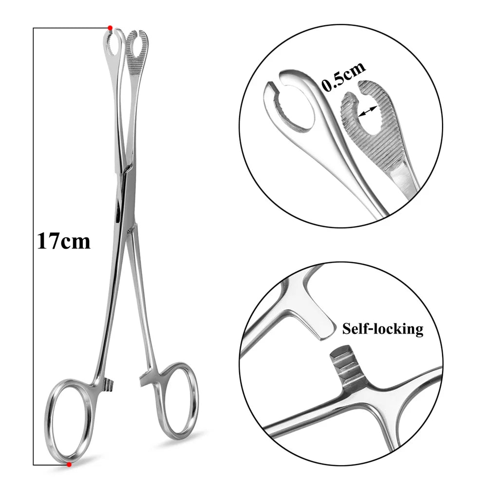 1pc Piercing Tattoo Clamp Surgical Steel Piercing Pliers Tools Dermal Anchor Hemostat Forceps Punchers Setpum Catilage Belly Lip