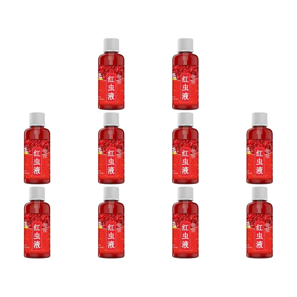 60ML Liquid Blood Worm Scent Fish Attractant Concentrated Red Worm Liquid Fish Bait Additive Perch Catfish Fishing Accessories