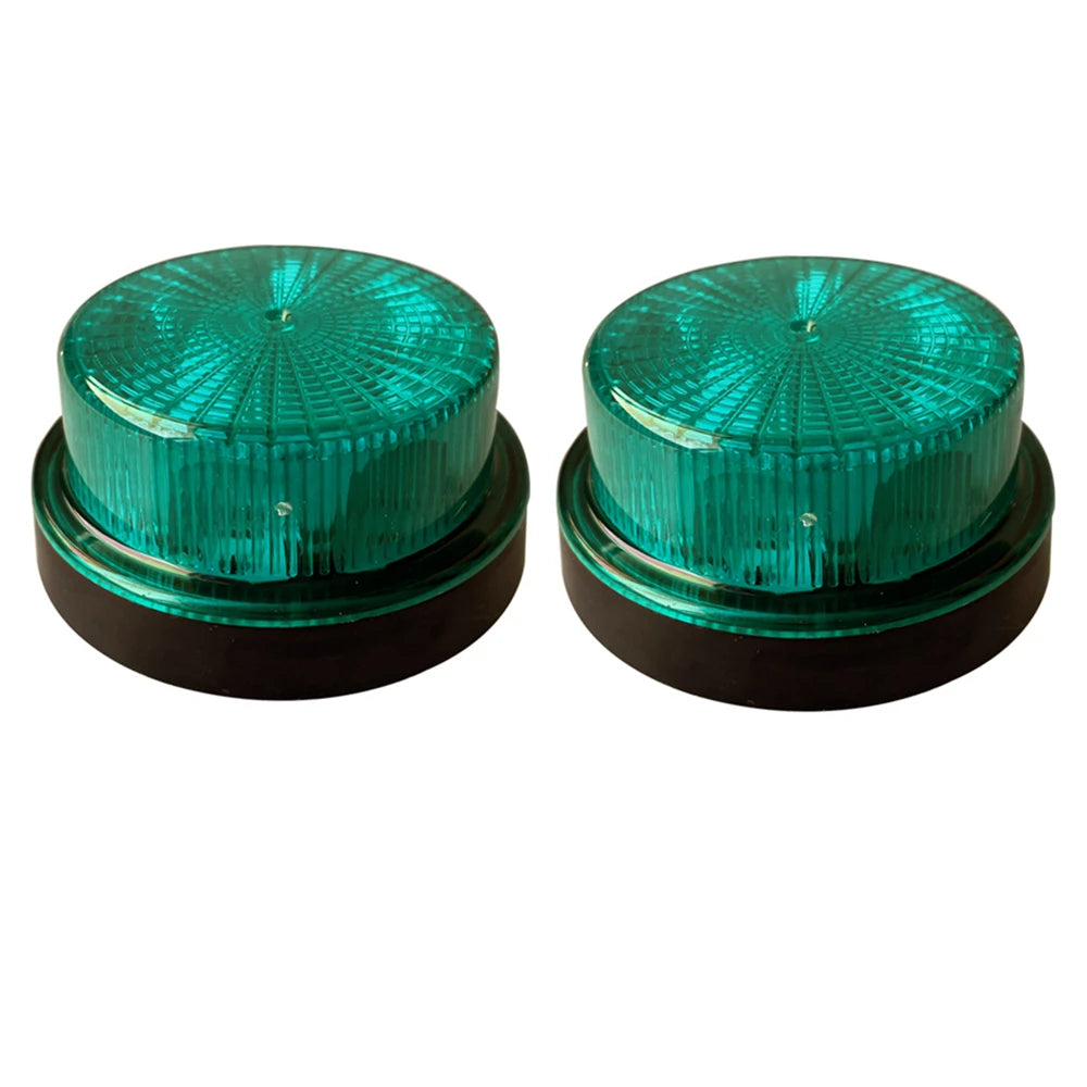 2Pcs Rotary Tractor LED Beacon 12V 24V Truck Sidelight Rotating Light Trailer Side Marker Lights Round Strobe Flashing Lamp