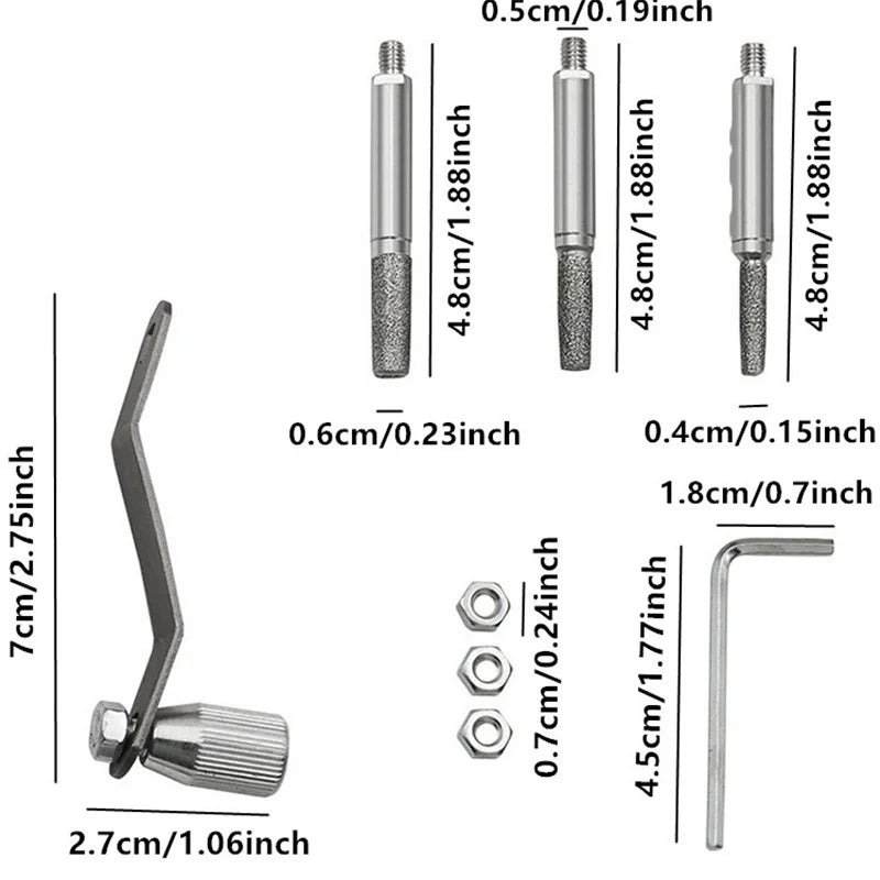 Wood and Garden Sharpening With 3 Grinding Rod Woodworking Chainsaw Sharpener Electric Saws Repair Tools Hand-operated