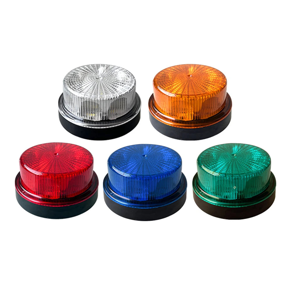 2Pcs Rotary Tractor LED Beacon 12V 24V Truck Sidelight Rotating Light Trailer Side Marker Lights Round Strobe Flashing Lamp