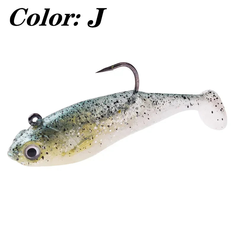 1 Pc Jig Head Hook Silicone Soft Bait 7.5cm 9.5g Fishing Lures Wobblers Artificial Rubber Swimbait for Shad Bass Carp Leurre