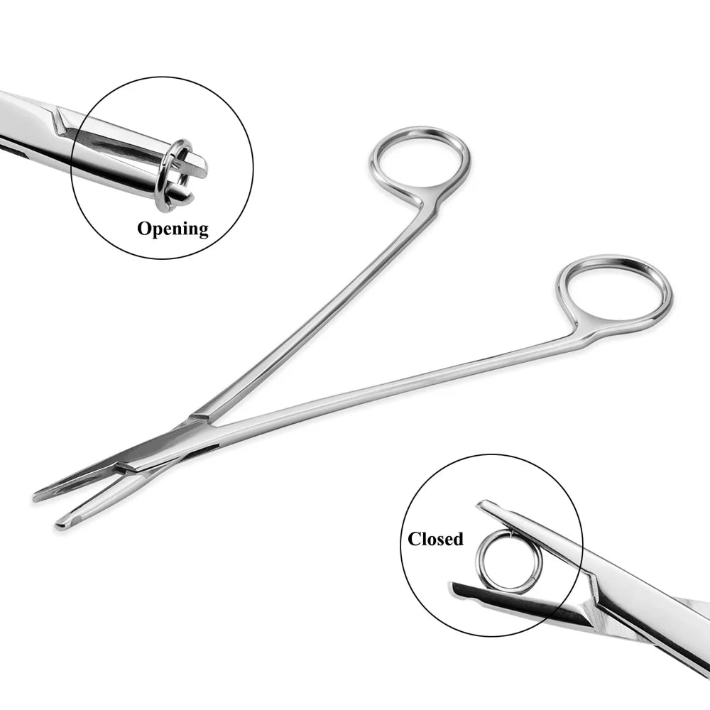 1pc Piercing Tattoo Clamp Surgical Steel Piercing Pliers Tools Dermal Anchor Hemostat Forceps Punchers Setpum Catilage Belly Lip